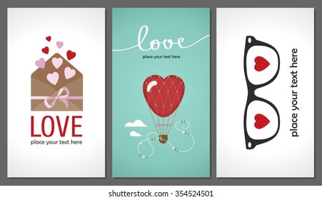 Happy valentines day and weeding cards