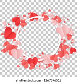 Happy valentines day and weeding design elements frame with hearts . Vector illustration invitation, menu, flyer, template. Be my Valentine. Love.