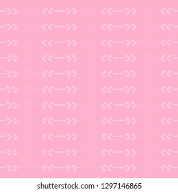 Happy valentines day and weeding design elements. Vector illustration. Pink Background With Ornaments, Hearts. Doodles and curls. Be my Valentine