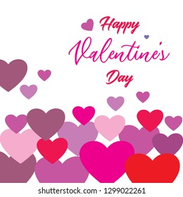 Happy valentines day and weeding design elements. Vector illustration. Pink Background With Ornaments, Hearts. 