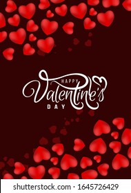 Happy valentines day and weeding design background. Vector illustration. Red Background With Ornament .
