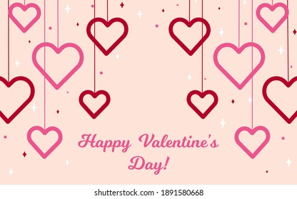 Happy valentines day and weeding design elements. Vector illustration. Colour Background With Hearts. . Be my Valentine