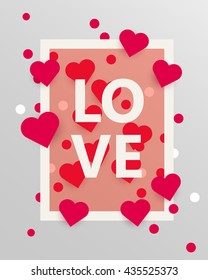 Happy valentines day and weeding design elements. Vector illustration. Love background. Heart love template. Background With Hearts. Love concept.