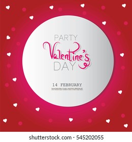 Happy valentines day and weeding design elements. Vector illustration. Pink Background.