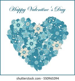 Happy valentines day and weeding design elements. Vector illustration. Hearts. Doodles and curls.