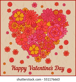Happy valentines day and weeding design elements. Vector illustration. Hearts. Doodles and curls.