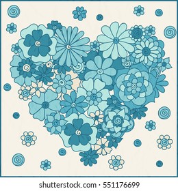 Happy valentines day and weeding design elements. Vector illustration. Hearts. Doodles and curls.