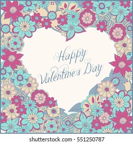 Happy valentines day and weeding design elements. Vector illustration. Hearts. Doodles and curls.
