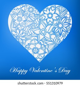 Happy valentines day and weeding design elements. Vector illustration. Hearts. Doodles and curls.