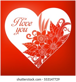 Happy valentines day and weeding design elements. Vector illustration. Hearts. Doodles and curls.