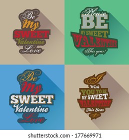 Happy valentines day and weeding typographicalcards