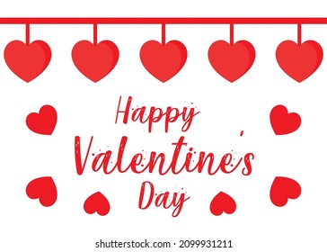 Happy Valentines Day, white color background 
