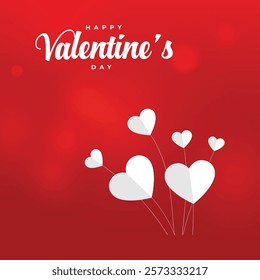 Happy valentines day wishes background for social media post