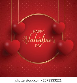 Happy valentines day wishes background for social media post