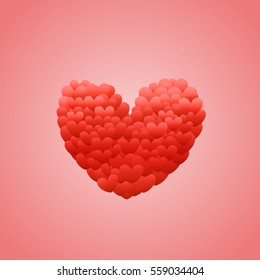 Happy valentines day wishes greeting card template. Valentines vector object