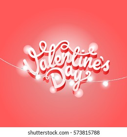 Happy valentines day wishes greeting card layout. Valentines vector label