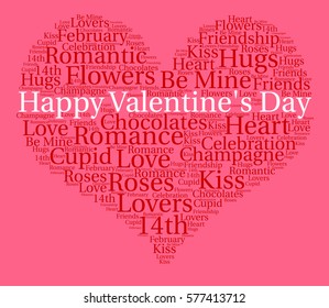Happy Valentines Day Word Cloud On Stock Vector (Royalty Free ...