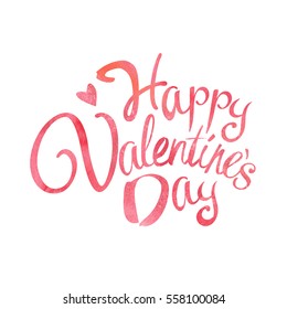 Cute Handwritten Romantic Happy Valentines Day Stock Vector (Royalty ...