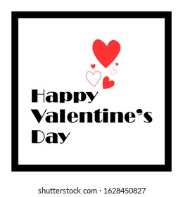 happy valentines day writing frame