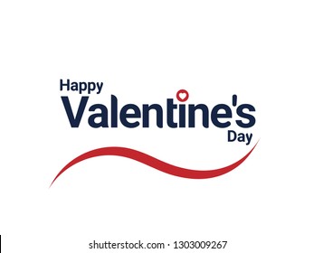 Happy Valentine's Day written in english letters best for Greeting Card wish
