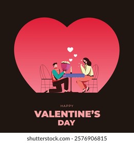 Happy Valentine's Day with young couples in love. Relationship, Love, Valentine's day, Romantic concept.