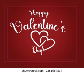 Happy valentine's Day2023. typography text .vector illustrator.