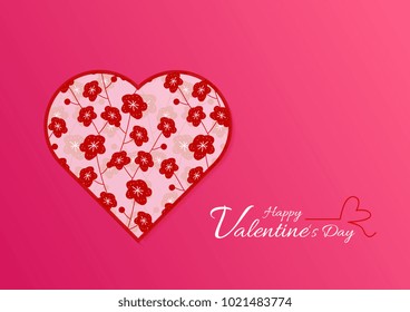 happy valentine's day,beautiful greeting card with flower background, valentine edition