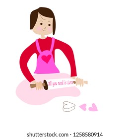 Happy Valentine's Day.cartoon vector illustration.