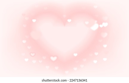 Felices días de San Valentín con corazones borrosos. Tarjeta de felicitación. diseño vectorial