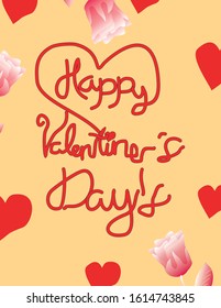 Happy valentines days. Valentines Card Vector