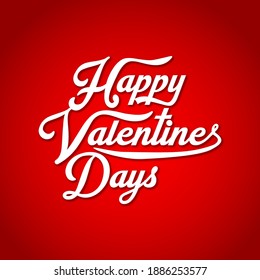 Happy Valentine's days Red Card Background