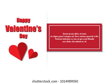 Happy valentine's day.Valentine Vector Illustration.Wallpaper and white background.