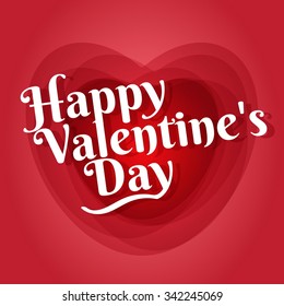 Happy Valentine's greeting card template. Vector