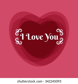 Happy Valentine's greeting card template. Vector