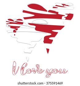 Happy Valentines Hearts with calligraphic phrase for you design. Vector illustration EPS10