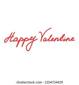 Happy Valentines inscription. vector illustration for Valentines Day. Vector illustration