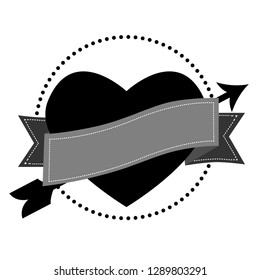 happy valentine's label, vector illustration