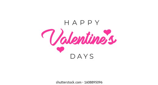 happy valentine's lettering with love icon