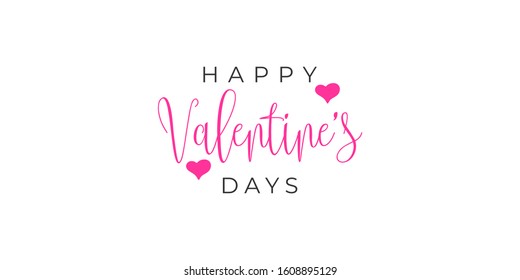 happy valentine's lettering with love icon