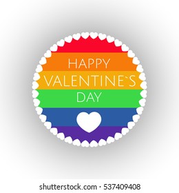 Happy Valentine's LGBT vector illustration