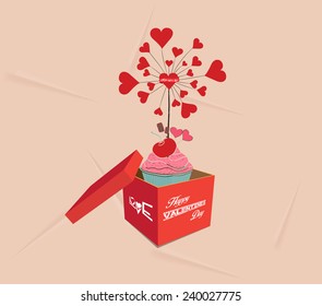 happy valentines open the gift