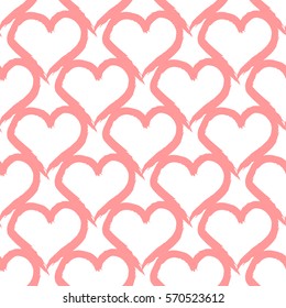 Happy Valentine's pattern with hearts