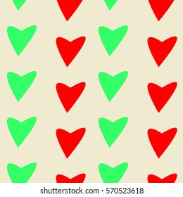 Happy Valentine's pattern with hearts