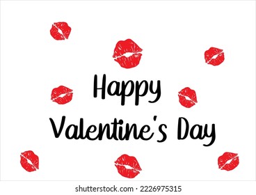 vector de labios rojos de valentías felices 