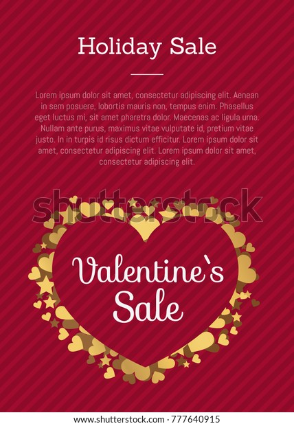Happy Valentines Poster Heart Made Vector Free) 777640915
