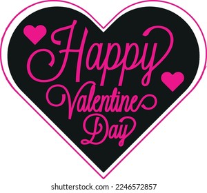 Happy Valentines Typography T Shirt
