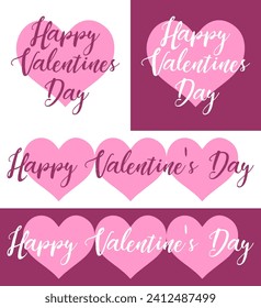 Happy Valentine's Valentine Day Feb February 14 Love Romance Label Badge Banner Sticker Poster Card Vector EPS PNG Transparent No Background Clip Art Vector EPS PNG 