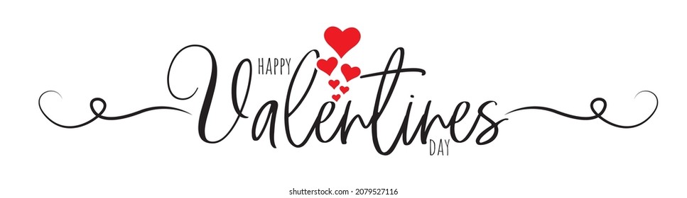 Happy Valentines, vector. Wording design isolated on white background. Lettering. Scandinavian minimalist art design. Wall decals. Holiday sparking. Positive thoughts, affirmation. 