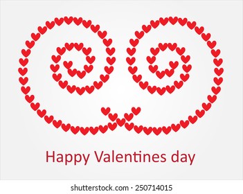 Happy Valentines.Abstract vector illustration.