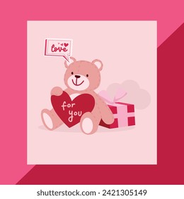 Feliz Día de San Valentín. Vector
